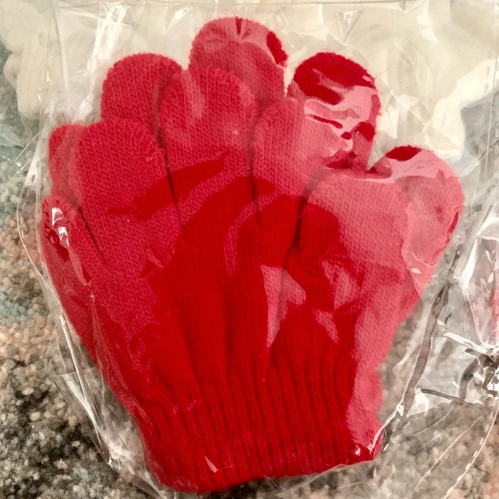 Pangda Kids Winter Knitted Gloves (Ages 5-7 Years old, 6 Colors). 12 pairs